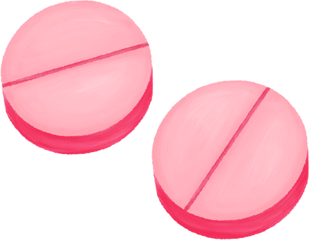 Painterly Pink Pills